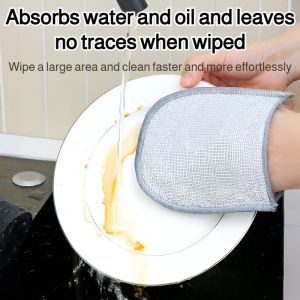 Dishcloth Wet Dry Covering the Palm of the Hand Cleaning Towel Cleaning Non-slip
