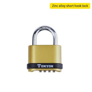 4-Digit Number Combination Padlock Waterproof Digital Password Code Lock for Garage Closet Door Ines