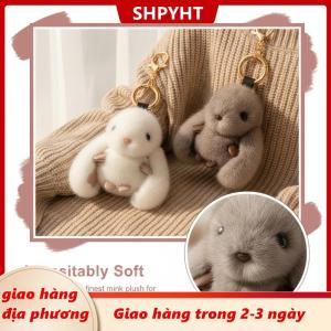 [COD] SHPYHT Giao hàng địa phương Fluffy Rabbit Keychain Cho Các Cặp Vợ Chồng Với Mềm Mại Sang Trọng Pompon Dễ Thương Bunny Túi Mặt Dây Chuyền Cho Cô Gái Quà Tặng Túi Xách Quyến Rũ