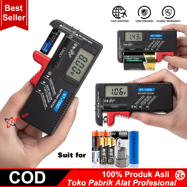 Alat Test Baterai Battery AA AAA Kancing Volt Tester BT-168D BT168 1.5V