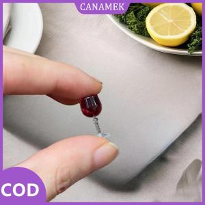 CANAMEK✨ 1 Bộ mô hình mô phỏng nhà bếp búp bê thu nhỏ Nhà búp bê quy mô 1:12 Bộ bít tết rượu vang nhỏ phụ kiện trang trí nhà