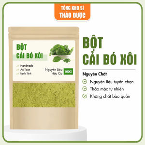 Bột cải bó xôi sấy lạnh 100g bột rau chân vịt bột ăn dặm giàu chất xơ thanh lọc cơ thể đẹp da