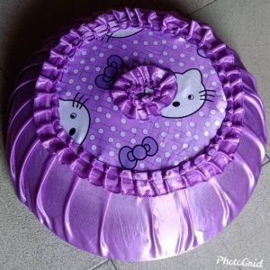 sarung cover saji bulat motif hellokity/perlengkapan dapur/sarung saji bulat jumbo