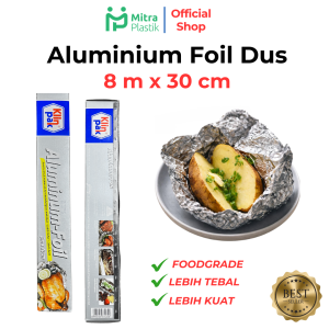 Klin Pak Dus Aluminum Foil Box 8mx30cm Bungkus Makanan Termurah Aluminium