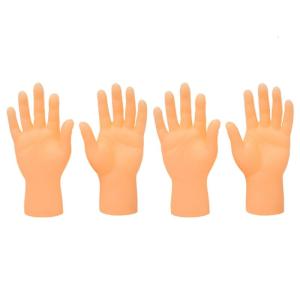 Small Hand Puppet Prank Mini Hands Practical Joke Props Xmas Goodie Bag Filler Kids Show Role for Play Finger Toys 4/10P