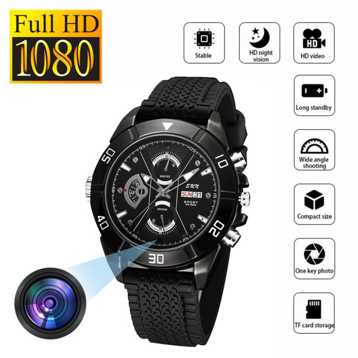 Spy camera watch 1080p deals