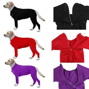 DY LOVING Pet Fitness Clothes Long Sleeve Round Neck Zipper Shirt Dog Breathable Outdoor Stretch Sports Coat for Puppy Large Dog Kitten
