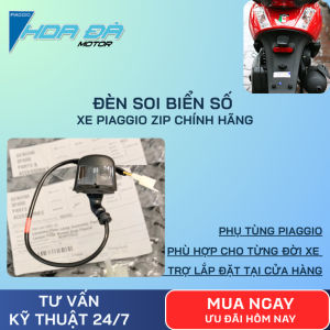 Đèn Soi Biển Số Cho Xe Piaggio Zip Chính Hãng Sáng Bền Đẹp Lắp chuẩn Zin Hoa Đà Motor