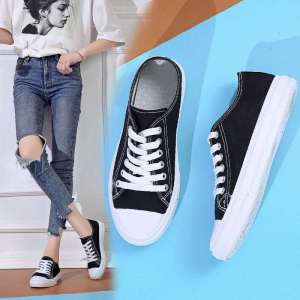 Samain Casual canvas shoes women versatile Korean fashion low cut soft soled trendy shoes