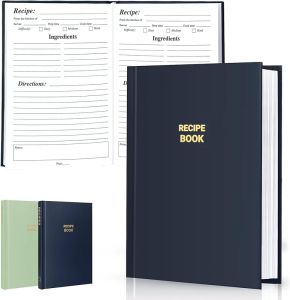 Perfect Blank Recipe book - Recipe Book to Write In Your Own RecipesOrganize Your Recipes- Waterproof Cover and 186 Blank Pages Recipe Notebook (spring green)
