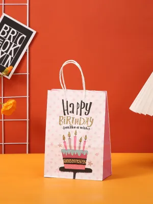 10PCS Pack Happy Birthday Paper Bag Birthday Party Bag Goodie Bag Gift Bag