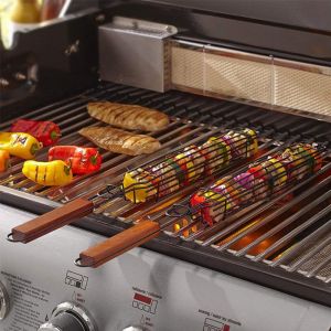 1 Pcs BBQ Grill Mesh Nonstick Barbecue Meshes Portable Fish Grilling Mesh Barbecue Basket BBQ Tools Kitchen Accessories