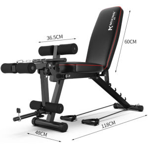 Foldable multifunctional abdominal muscle board fitness chair bench press Household dumbbell bench