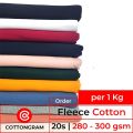 COTTONGRAM Kain Fleece Cotton Combed untuk Bahan Sweater dan Hoodie Per Kg. 
