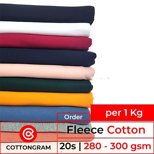 COTTONGRAM Kain Fleece Cotton Combed untuk Bahan Sweater dan Hoodie Per Kg