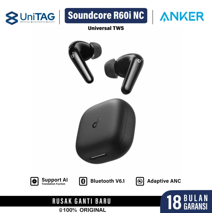 Anker Ri60 ANKER Soundcore R60i NC TWS Earphone Bluetooth 6.1 Noice Cancellation ...