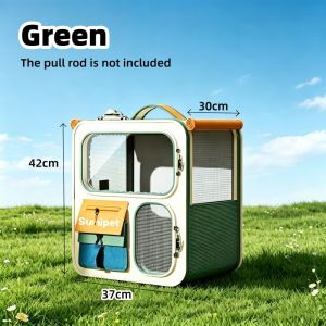 Pet Carrier Trolley with Silent Wheels Portable Foldable Breathable Large Cat Dog Travel Bag