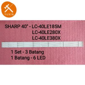(Ready Stock) LC-40LE185M/LC-40LE280X/LC-40LE380X SHARP 40 Inch LED Tv Backlight (1 Set)