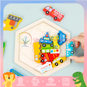 Puzzle Heksagon Balancing Anak Puzzle Montessori