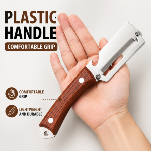 17KM 2Pcs/Set Multifunctional Stainless Steel Peeler Wooden Handle Vegetable Bottle Opener Kitchen Gadget
