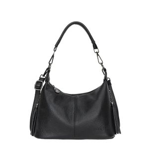 Vintage Solid Color Genuine Leather Ladies Handbag Luxury Tassel Cow Leather Shoulder Crossbody Bag For Women 2026 Lady Tote Sac2026