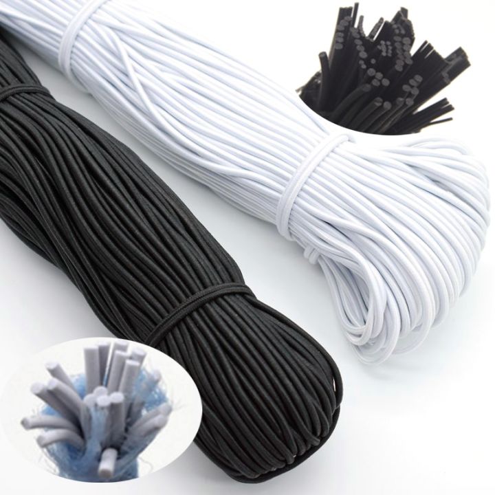 hot【cw】 1/2/3/4/5mm High-Quality Round Elastic Band Cord Rubber white ...