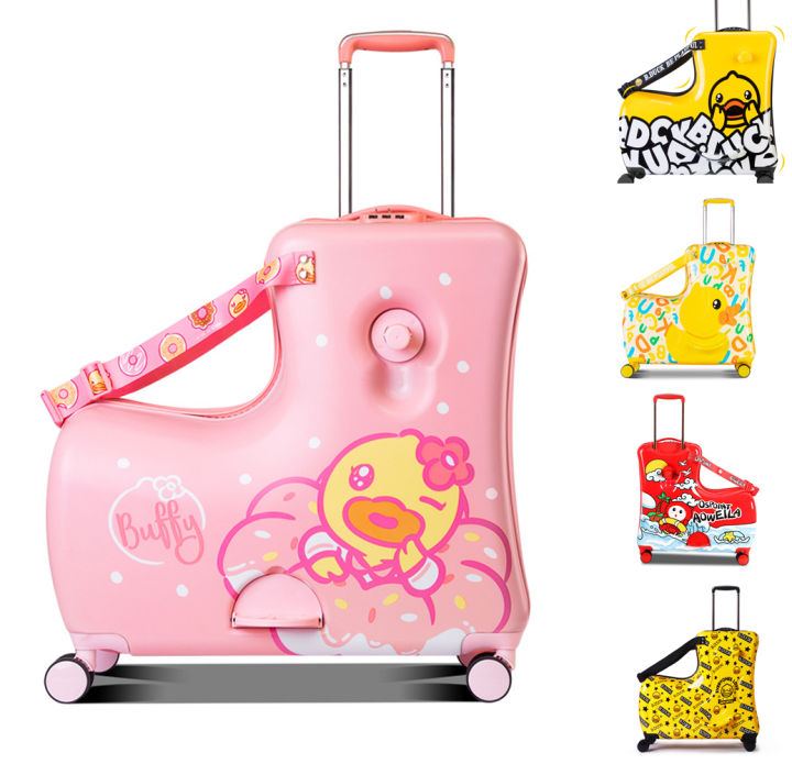 Original B.Duck 20 inch Little yellow duck children's car trolley case