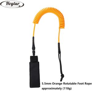 WININ TPU Dây buộc chân cho ván SUP đàn hồi Nhiều màu sắc 5mm/5.5mm Dây buộc thuyền kayak ván chèo ngoài trời Chất lượng cao Dây an toàn cho người lướt sóng Phụ Kiện Leo Núi