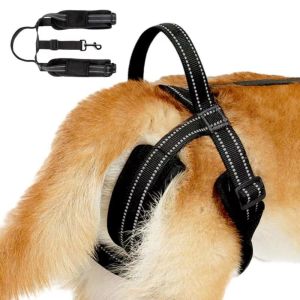 ER52858 Sturdy Handle Dog Sling For Back Legs Reflective Strips Adjustable Dog Lift Harness Dog Vest Harnesses Auxiliary Belt Dog Hip Support Sling for Elderly