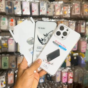 Combo cường lực tê giác + ốp lưng + dán PPF full viền 7 8 plus xs max xr 11 12 13 14 15 pro max