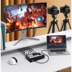 4 Channel HDMI Video Switcher Multi Camera Live Streaming Broadcast Production Video record capture