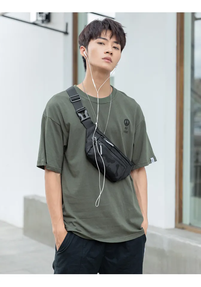 Sling Bag Mens Black Waist Bag Small Size Multi Function Chest Bag Waist  Pouch Cross Body Bag Sling Bag Shoulder Bag For Boys Men 2021 New On Sale 