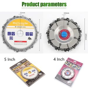 5 inch Wood Carving Disc For Angle Grinder Mata Gerinda Chain Saw Pahat Graji