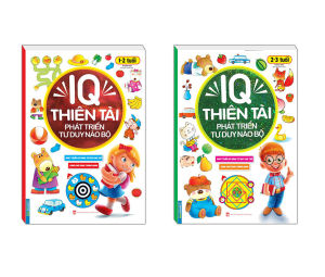 Combo 2c IQ thiên tài phát triển tư duy não bộ 1-2 tuổi & 2-3 tuổi