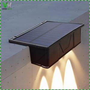 2 Pack 3 LED Solar Wall Light IP65 Waterproof Wall Mounted Solar Outdoor Light for Outside Backyard Pathway Yard Garden