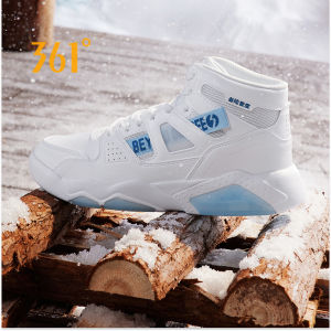 361 Degrees Giày thể thao nam giày thể thao ấm áp lót nhung cao cổ thường ngày chống sốc chống xu hướng phong cách retro 672346602bf