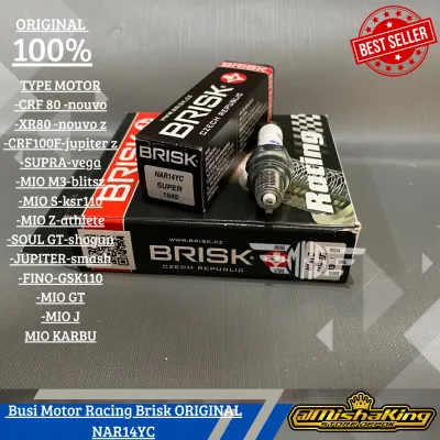 Busi Motor Racing Brisk Mio KLX FINO Soul GT Fino Revo Freego Jupiter Skywave DLL Copper NAR14YC