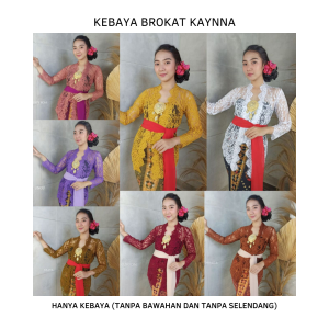 SudanBali Setelan Kebaya Brokat Semifrance Kaynna dan Rok Moscreft Batik Endek Free Selendang Pengantin Pesta Wisuda Modern