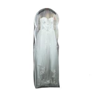 Breathable Garment Bag for Wedding Dresses Bridal Gown Cover with Zipper Designs Seethrough Clothing Storage Cover