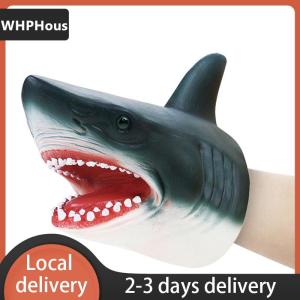 [COD] WHPHous Ship within 24 hours Shark Arm Glove Hand Puppet Toy Soft Rubber Shark Glove Interactive Toy