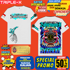 KAOS ZAHIRMANIA LENGAN PENDEK UKURAN ANAK DAN DEWASA"FREE STIKER"