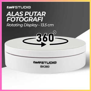 READY TaffSTUDIO Alas Putar Fotografi Rotating Display Stand Base 13.5cm - Alas Putar Foto Video Produk Bulat 360 Derajat Original / Alas Putar Produk / Meja Putar Listrik Antarmuka Usb / Alas Putar Fotografi / Alat Putar Produk