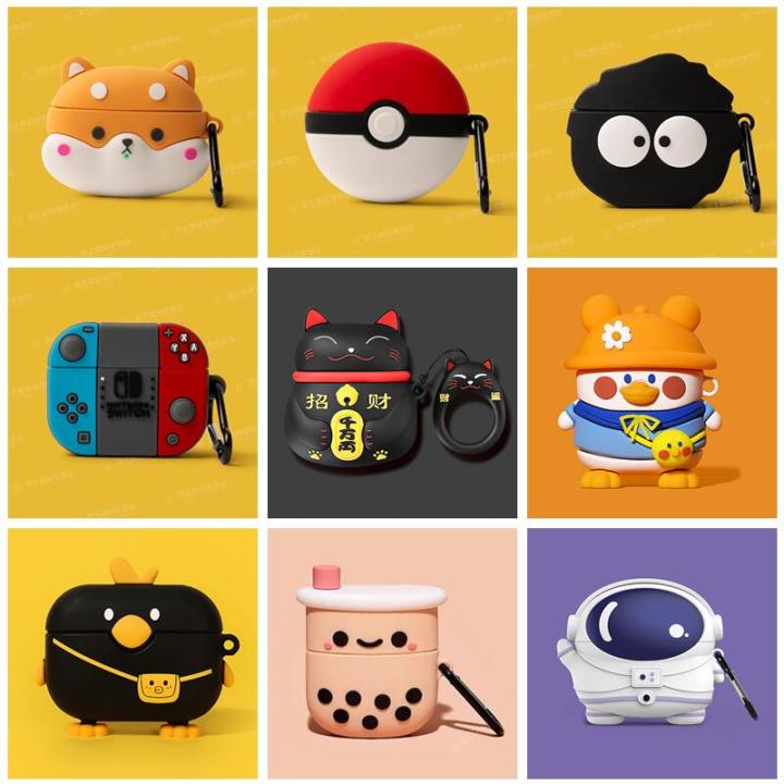 Kawaii Bt21 Airpods Case For Airpods 1/ 2/3 Pro Silica Gel Bluetooth  Headset Cover Case Funda Airpod 1/ 2/3 Pro Cartoon Cover