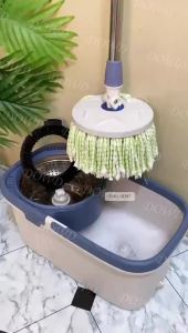 Dowd Mop With Spinner and Bucket Complete Set 360 Tornado Dual-Drive Spin Mop with Snless Steel Thick Microfiber mop floor cleaning