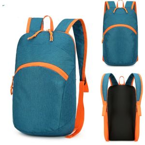 DWT9814 Zipper Outdoor Folding Backpack Waterproof Nylon Travel Daypack Portable Large Capacity Mountaineering Backpack Male