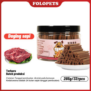 FOLOPETS Dentalstick untuk Anjing - Dog Treats - Snack Anjing - Pembersih Gigi Anjing - Penghilang Bau Mulut dan Gigi Anjing Dental Stix Dentalight Makanan 265g