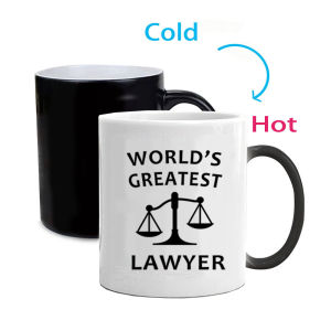 Creative Customized Heat Sensitive Color Change Magic Mug Lawyer Ceramic Mug Coffee Cup Water Cup