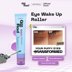 Emina GloRad+ Instant Refresh Puffy Eyes Eye Wake Up Roller - Eye Serum Samarkan Mata Panda Mencerahkan Kulit Bawah Mata