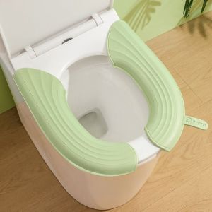 ZOOGGJZ สะดวกสบายสบายๆ เบาะรองนั่งชักโครก ล้างทำความสะอาดได้ ใช้ซ้ำได้ แผ่นรองนั่งชักโครก ชนิดแปะติด ฝารองนั่งชักโครก