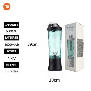 Xiao.mi MIJIA Juicer Cup 600ML juice blender Wireless Portable Charging fruit blender can blend ice cube juice maker